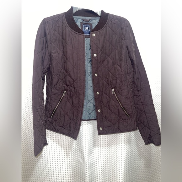 GAP Women's Quilted Jacket - Brown - Picture 1 of 4